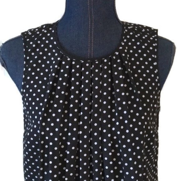 Michael Kors womens polka dot top accordion pleats - Picture 4 of 10